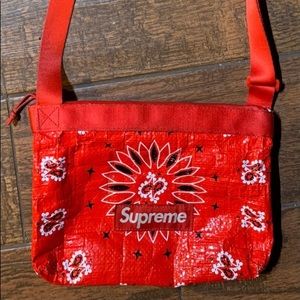 Auth. Supreme Bandana Tarp Side Bag “SS21”